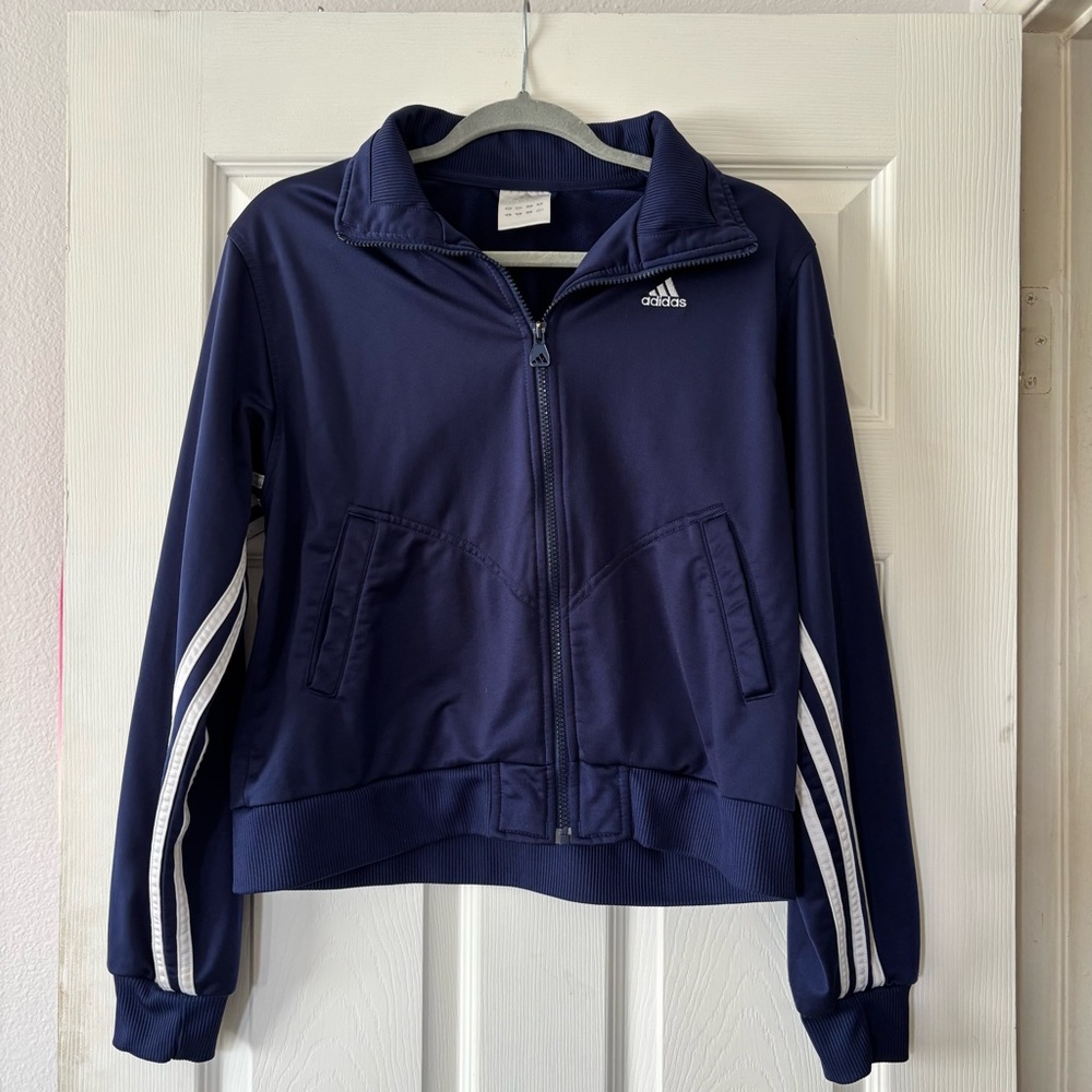 Adidas Dark Blue Zip-Up Jacket